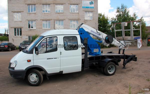 Автовышка ГАЗ 33023 с двухрядной кабиной 12м (ВИПО)