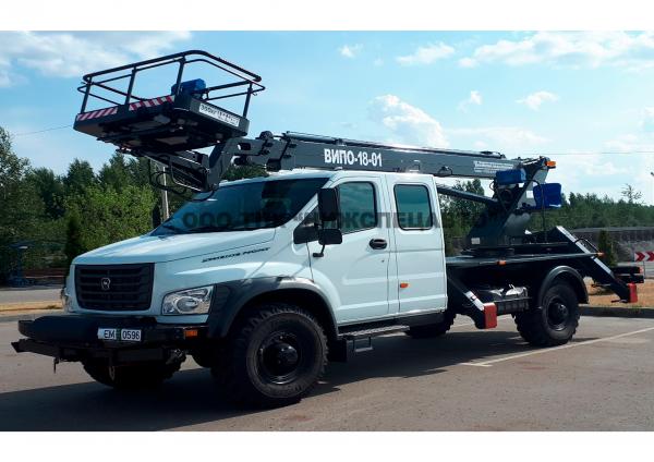 Автовышка ВИПО 18-01 на шасси ГАЗ Садко  NEXT+Фермер 7 мест 